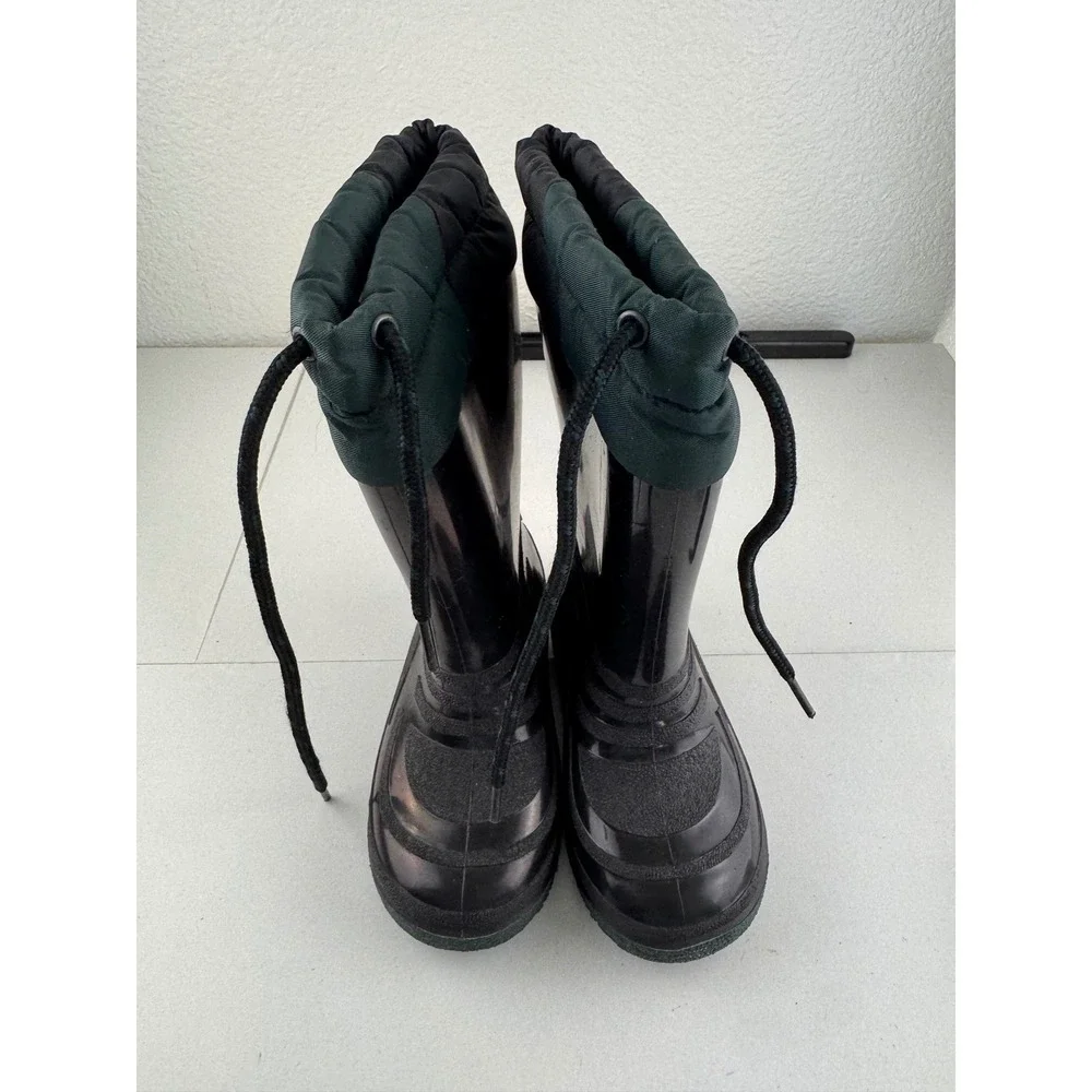 LaCross Kids Black Rubber Insulated Winter Snow Rain‎ Boots Size 8